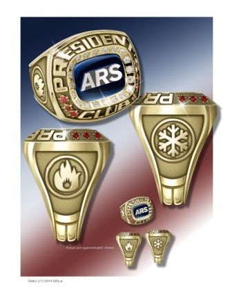 2018 ARS Presidents Club Ring Art
